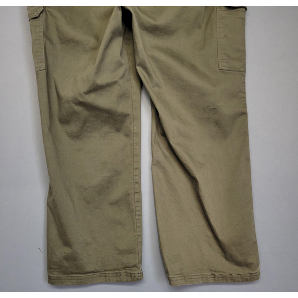 Sandpiper Pants Womens 22W Green Cargo Elastic Waist Drawstring Cotton Utility - Picture 14 of 16